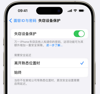 喜德苹果手机维修分享iOS17'失窃设备保护'功能是什么？ 
